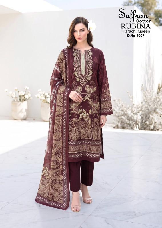 Saffron rubina vol 4 karachi dress material wholesale